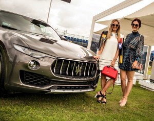 Camila Carril and Vic Ceridono with the Maserati Levante